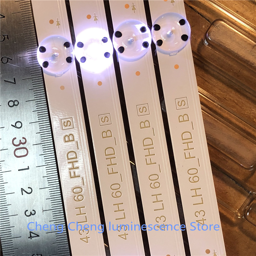 Lote de 6 unidades de tira de LED para iluminación trasera de 8LEDs de 850mm para LG 43LH604V 43LH60_FHD_A tipo UF64_UHDht, UF64-UHD-A de pantalla de HC430DGG-SLNX1-211X