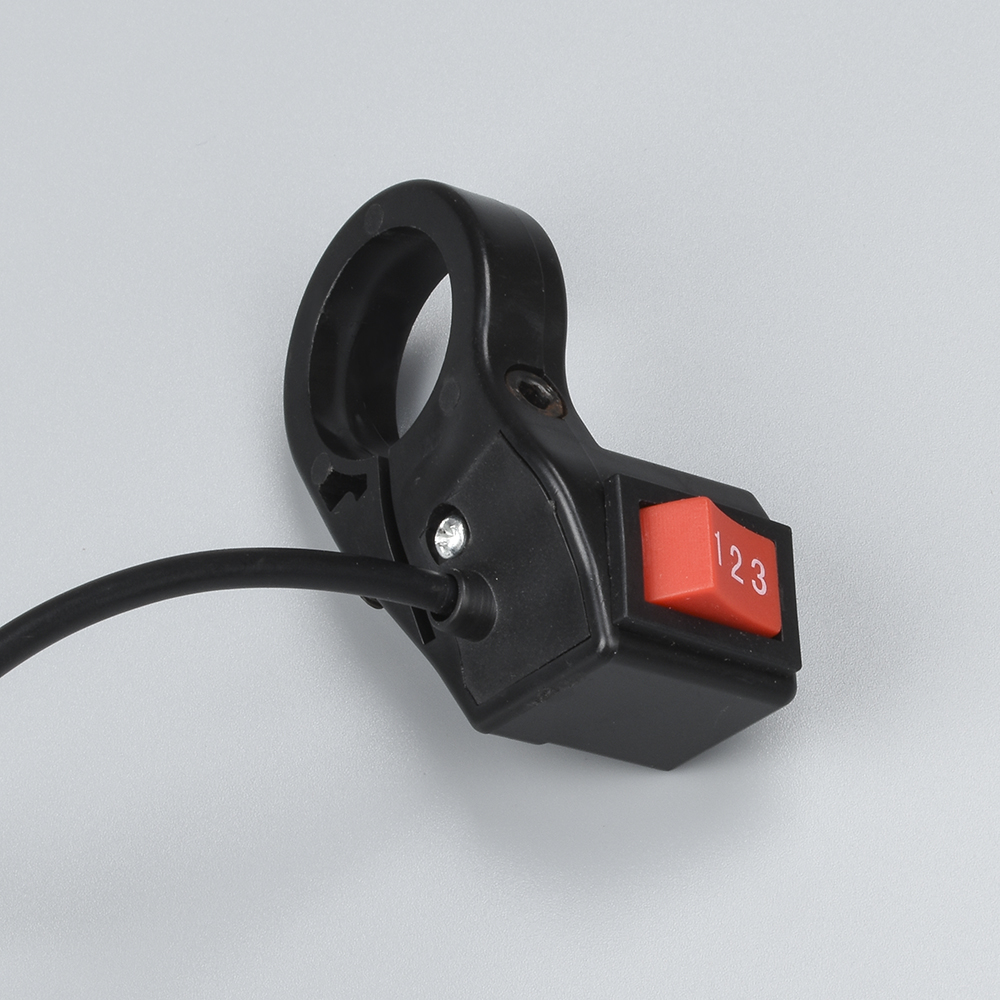 3 Gears Electric Bicycle Switch Button Three Speed Rocker Switch E-bike Scooter Handlebar Mounted Universal E-bike Accessory