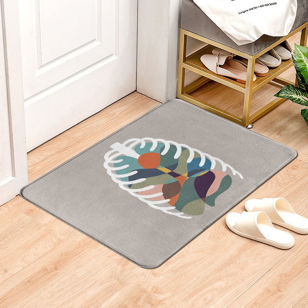 Alfombra con forma de corazón para decoración del hogar, felpudo absorbente, antideslizante, para entrada de baño, interior, cocina, 1 pieza