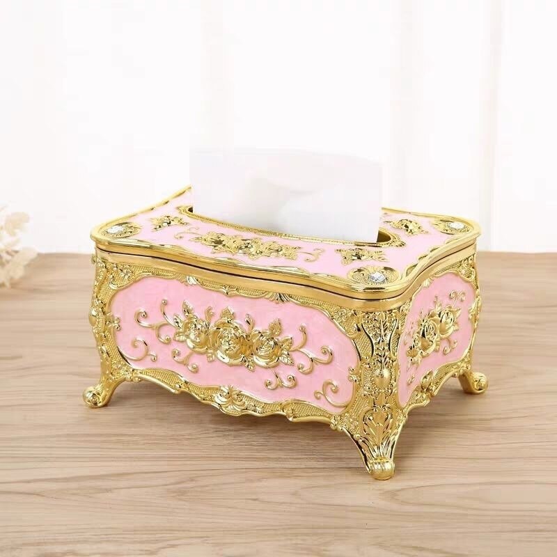 Boîte à mouchoirs porte-papier de luxe européen boîte à mouchoirs en acrylique accessoires de bureau bureau à domicile hôtel voiture beauté support de la boîte 18X12