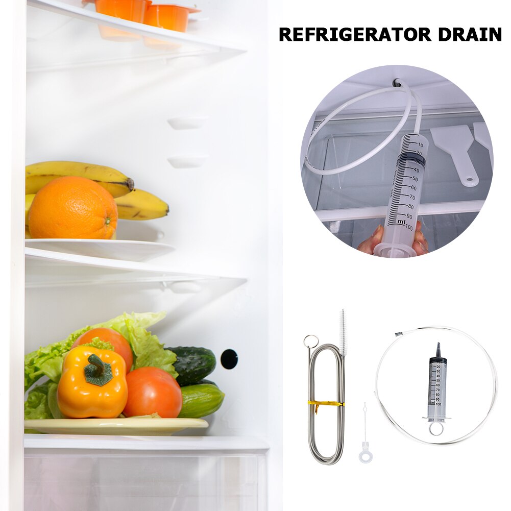 Refrigerator Drain Hole Clog Remover Cleaning Tools Set Household Dredge Hose Fridge-freezer Water Outlet Cleaner