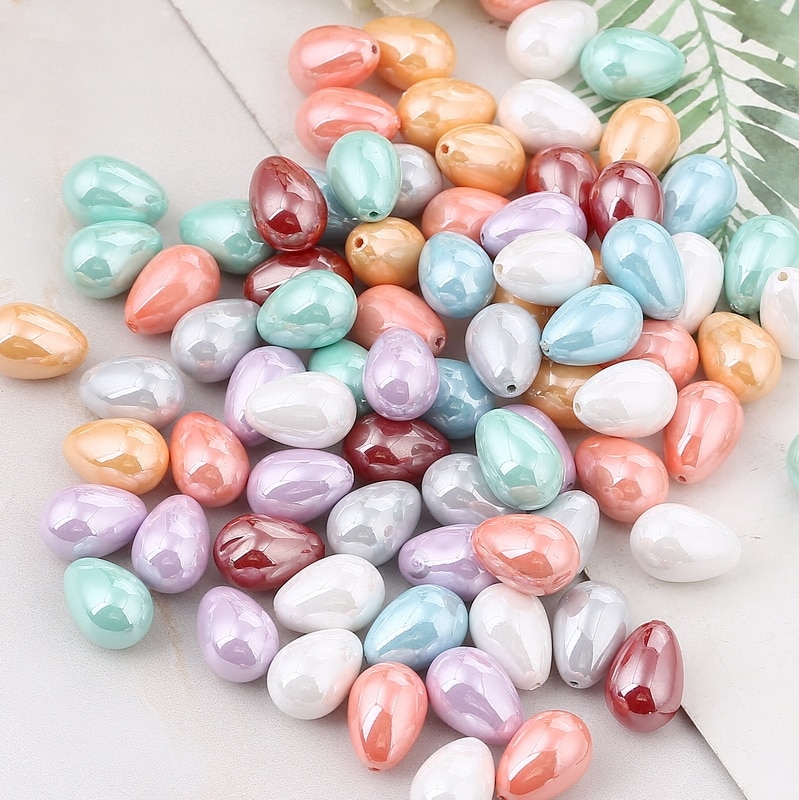 Perle Ceramica Diy Accessoires Hoogtepunt Candy Kleur Parels Voor Ambachtelijke ambachtelijk Koreaanse Hoofd Bloem Materiaal Kralen 10x14mm