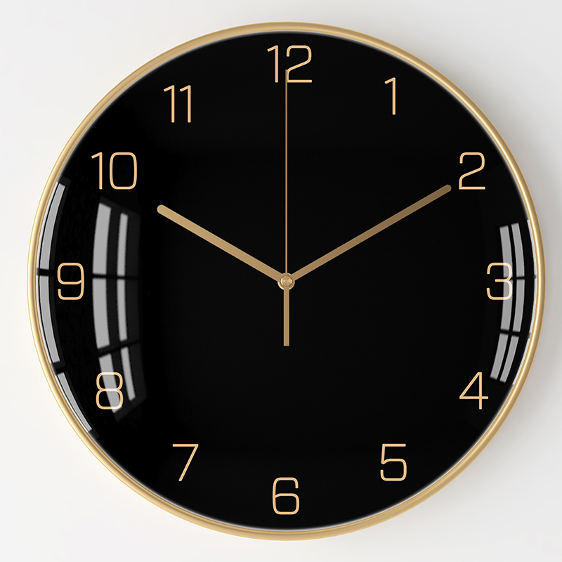 Nordic Silent Wall Clock Large Metal Hanging Clocks Wall Watch Home Simple Modern Living Room Black Luxury Saat Home Decor FZ238: Style 15