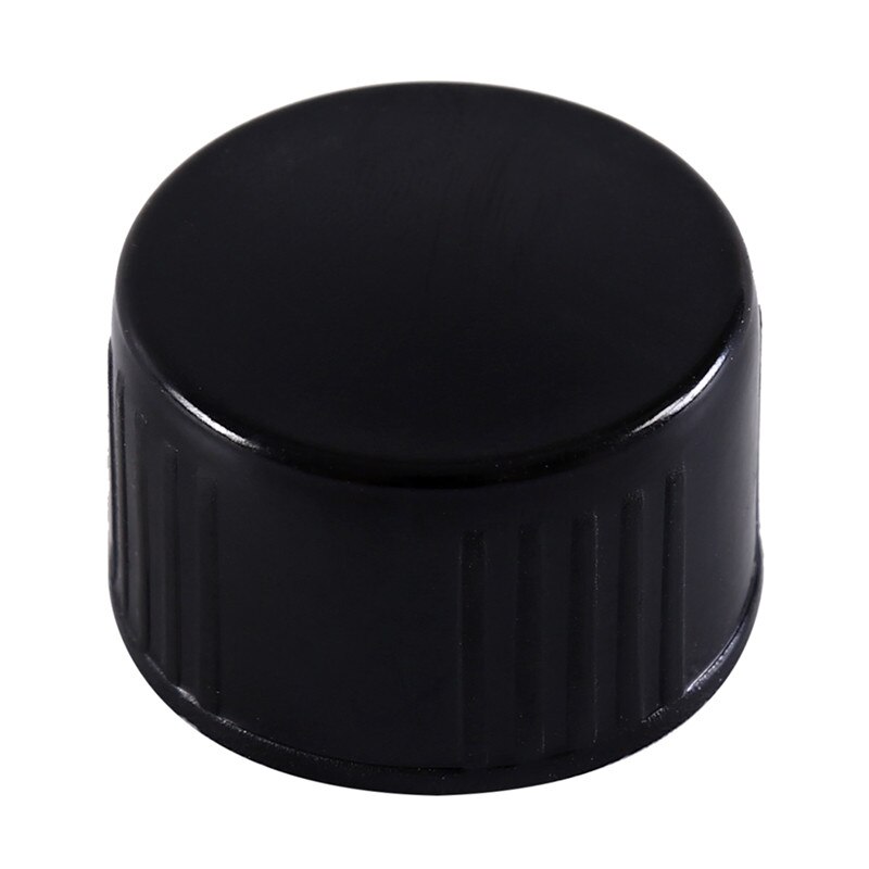 Frascos de plástico para muestras de graduación, tapa de rosca negra, botella de reactivo de vidrio redondo, 50ml