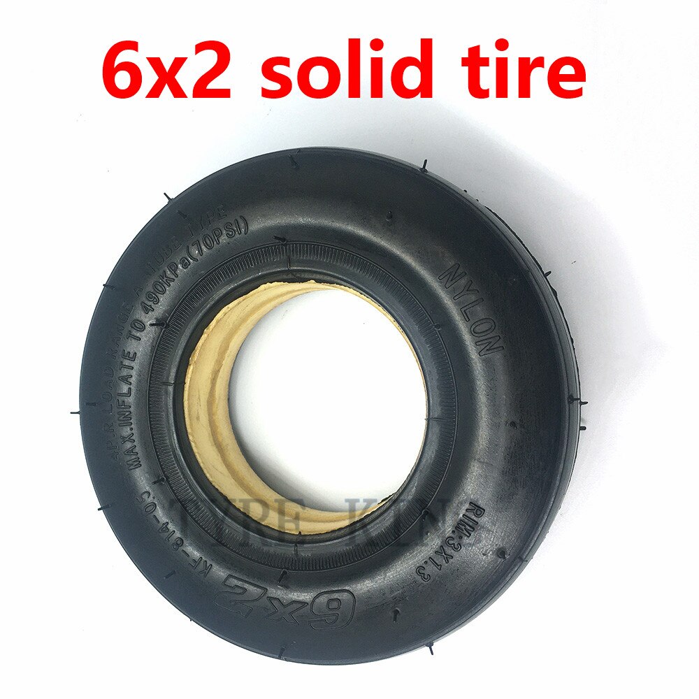 6x2 Tires 6 Inch Pneumatic And Solid Wheels for Electric Scooter Wheelchair F0 Cart 6*2 Explosion-proof Tyre Parts: 6x2 solid tire