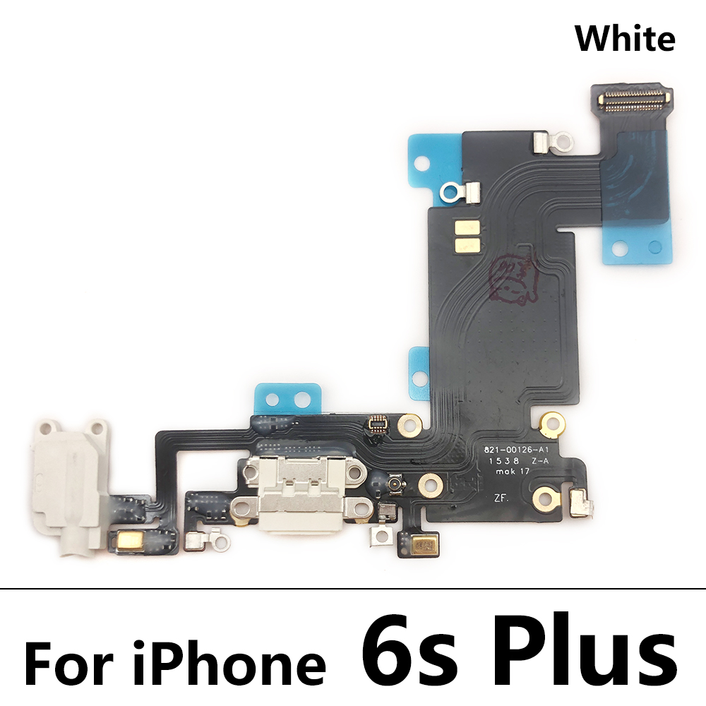 Nedre laddningsport docka för iphone 6 6s 7 plus usb 8 kontakt laddningskontakt med mikrofon hörlursuttag flexkabel: Reste sig