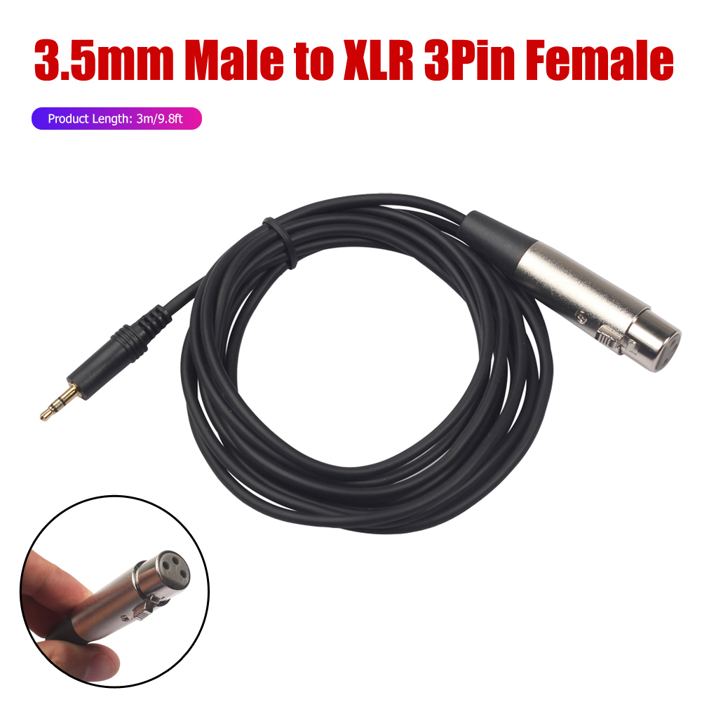 3.5mm Jake Stereo męskie złącze wtykowe kabel do mikrofonu XLR Audio 3Pin Jack głośnik XLR męski na HDTV DVD MP3: WHITE