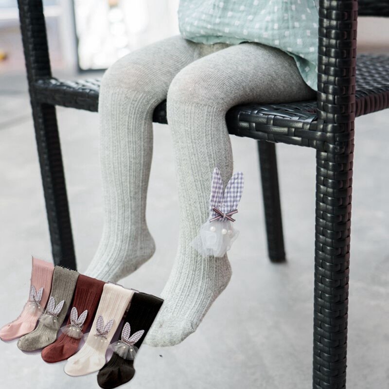 Baby Girl Stretch Leggings Broek en Najaar Peuter Kind Breien Broek