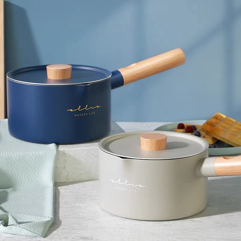 Mini Pot Home Dormitory Function Pan Crepe Maker 1760Ml Non-Stick Milk Pot Cooker Good Cooking Pot