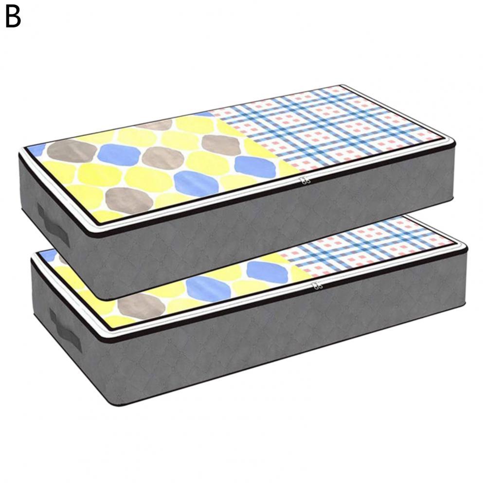 Sac de rangement de lit pliable en tissu Non tissé, organisateur de couverture à forte charge pour la maison, grande capacité 2 pièces: B