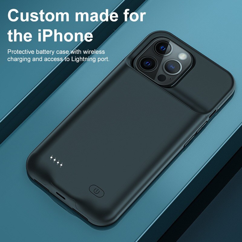 For iPhone 13 Pro Max 12 11 Pro 20000mAh External Silicone Portable Battery Power Case Band Charger Backup Cover