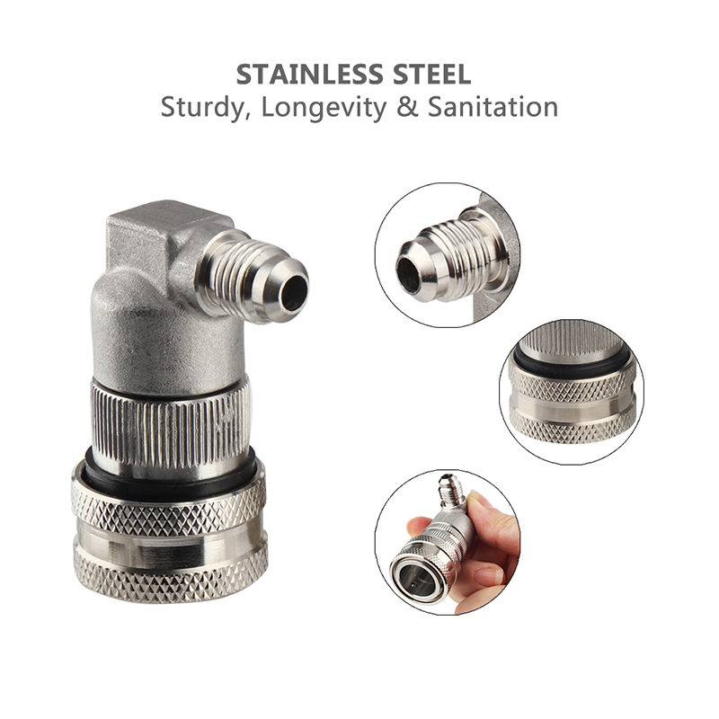 Stainless Steel 304 Ball Lock,Homebrew Beer Keg Quick Connector Dispenser Keg ball lock Disconnect Liquid / Gas 1/4''
