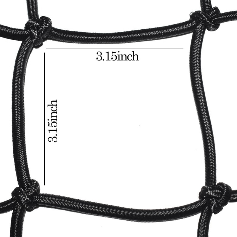 -47 Inch X 36 Inch Bagagenet Bungee Netten Rekt Om 80 Inch X 60 Inch Mesh Houdt meer dan 200 Lbs Ladingen, 16 Verstelbare Haak