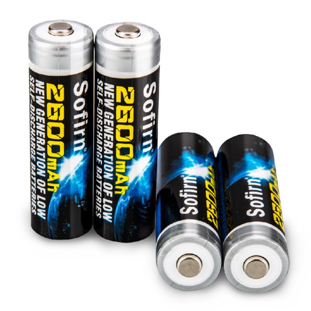 2600mAh Rechargeable AA NiMh Batteries High Capacity Pre-charged Batteries With 1000 Cycle 4Pcs Protected Eco-friendly