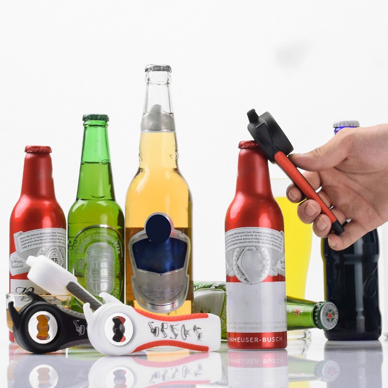 5 in 1 Multi-function Bottle Opener Stainless Steel Plastic Can Jar Bottle Open Can Opener Beer Good Kitchen Tools for Bartender