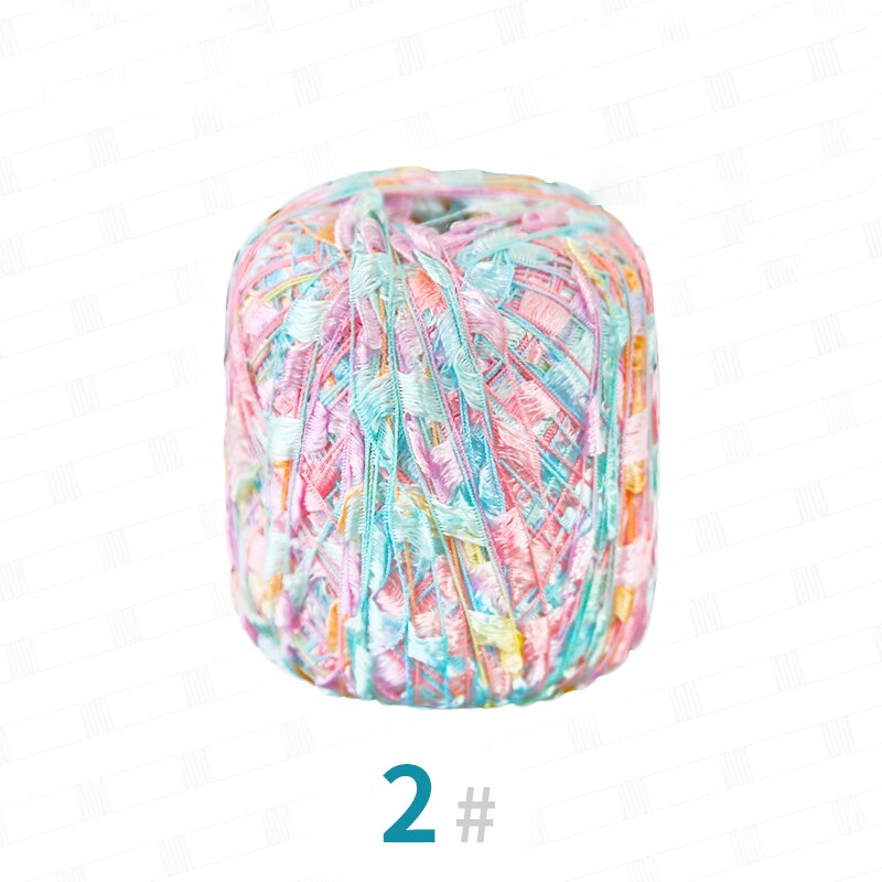 1Pc = 50G Fancy Blended Pluche Garen Sectie Dye Hand Geweven Breien Haak Acryl Tandenborstel Boucle Vlag Draad kamgaren Mooie: 2