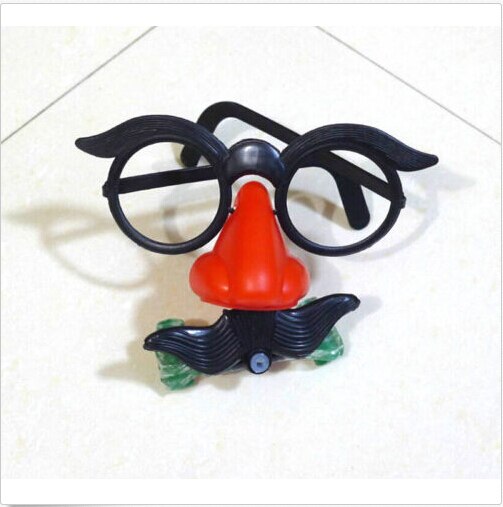 1pc grappige goedkope bal ronde montuur neus fluit snor clown bril baard rekwisieten bewegende de grillige bril valse neus kostuum