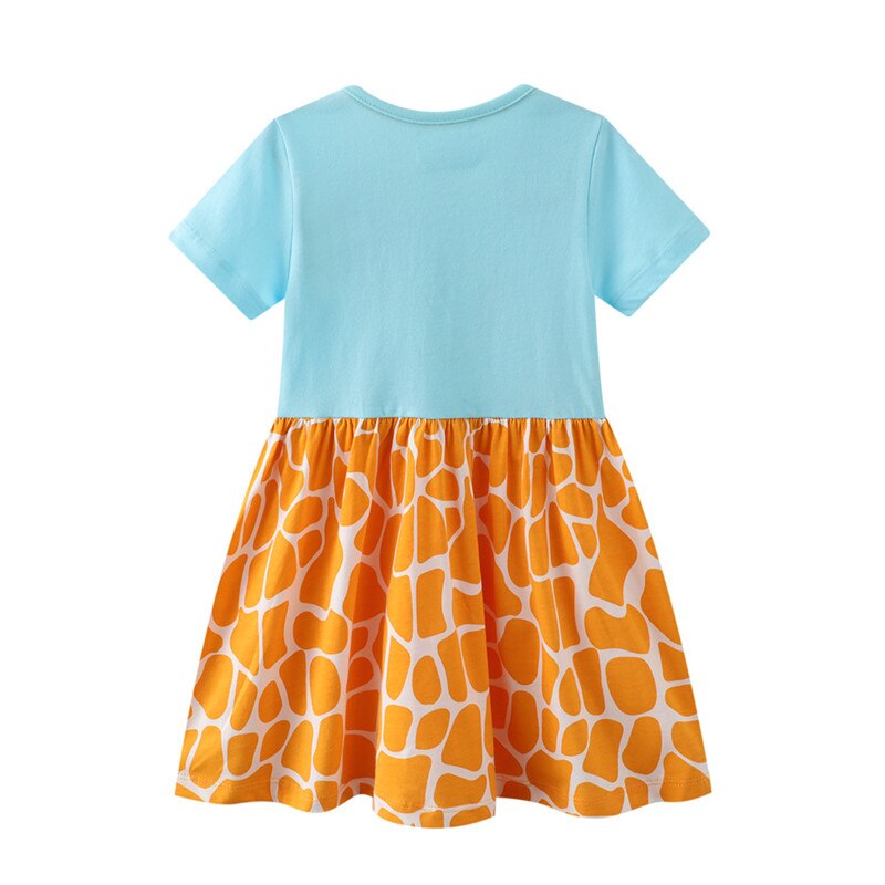 Metri da salto abiti da principessa per bambini con Applique giraffa abiti da festa per ragazze estive carine abiti per bambini di moda vendita calda