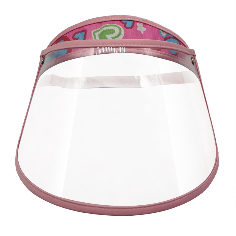 Sommer børns anti-dråbe sol hatte ansigt beskyttende ansigt skærm anti-tåge gennemsigtig tom top hat solskærm hat: 01