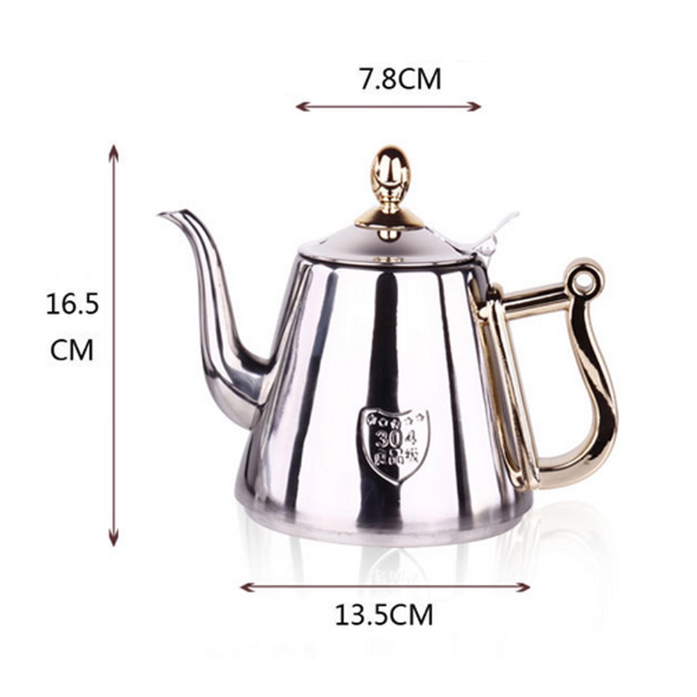 1.5l kök i rostfritt stål tekanna kaffekanna vatten induktion spis platt vattenkokare tekanna brinnande te öppen vattenkokare