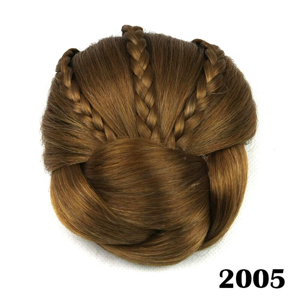 Soowee 6 Kleuren Synthetisch Haar Gevlochten Haar Chignon Clip In Haar Broodje Donut Rollers Accessoires voor Vrouwen: 2005