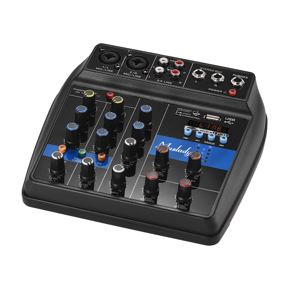 Muslady S-1 Draagbare 4-Kanaals BT Mixing Console ... – Vicedeal