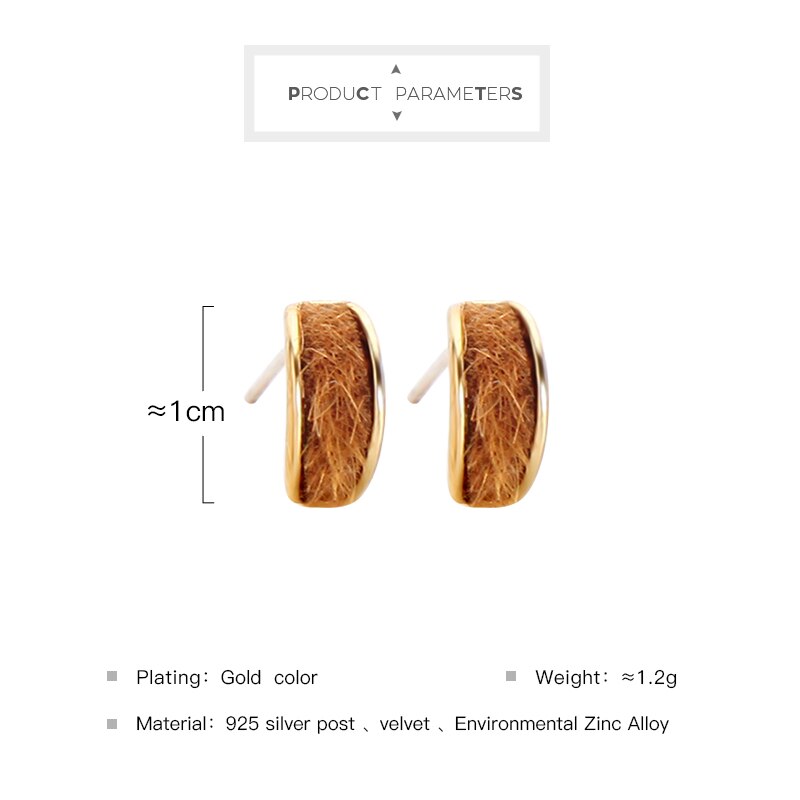 Gold Color Metal sheets Ear Stud Earrings Crystal Chain Tassel Pendant Small Simple Earring Jewelry For Women Factory