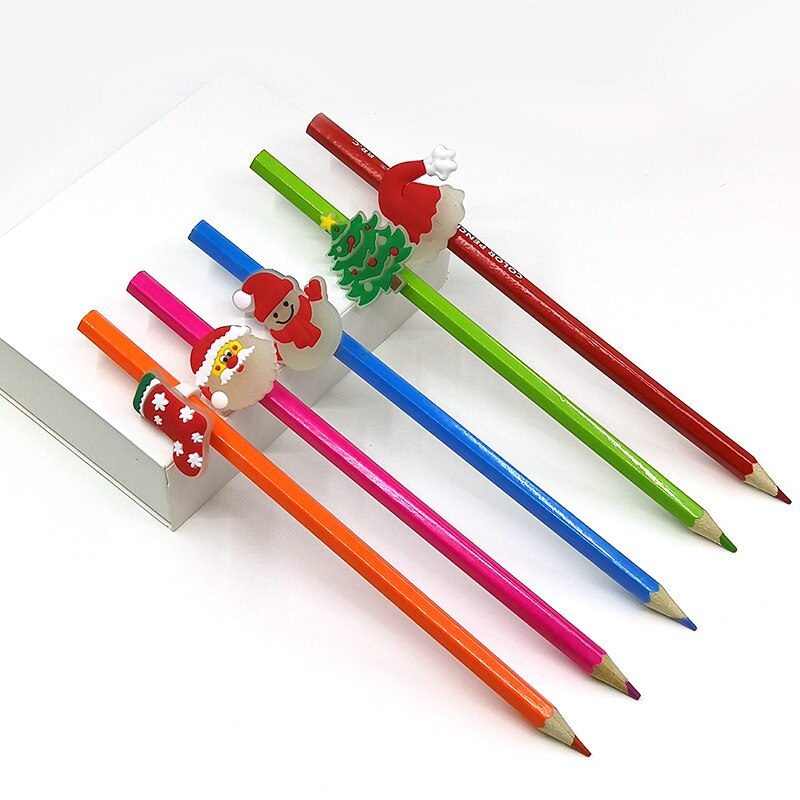 100pcs Mixed Random Cute PVC Pencil Toppers for Pens Straw Topper Student Pen Cap Stationery School Office Supply Kids