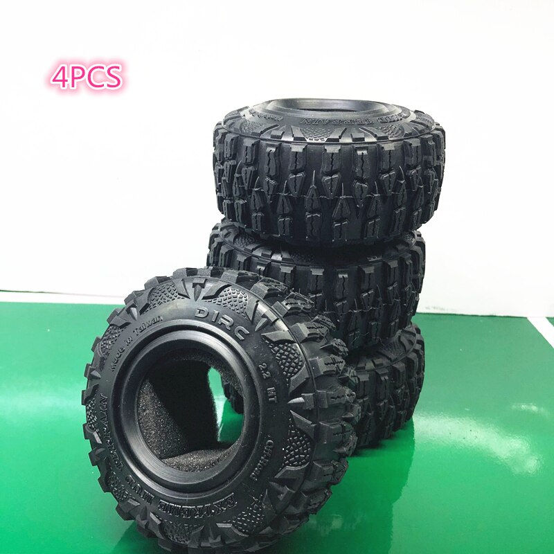 D1RC RC Car Tires - 4 PCS Super Grip 2.2 Inch 120mm for 1/10 Scale Axial TRX4 D90: 4 pcs