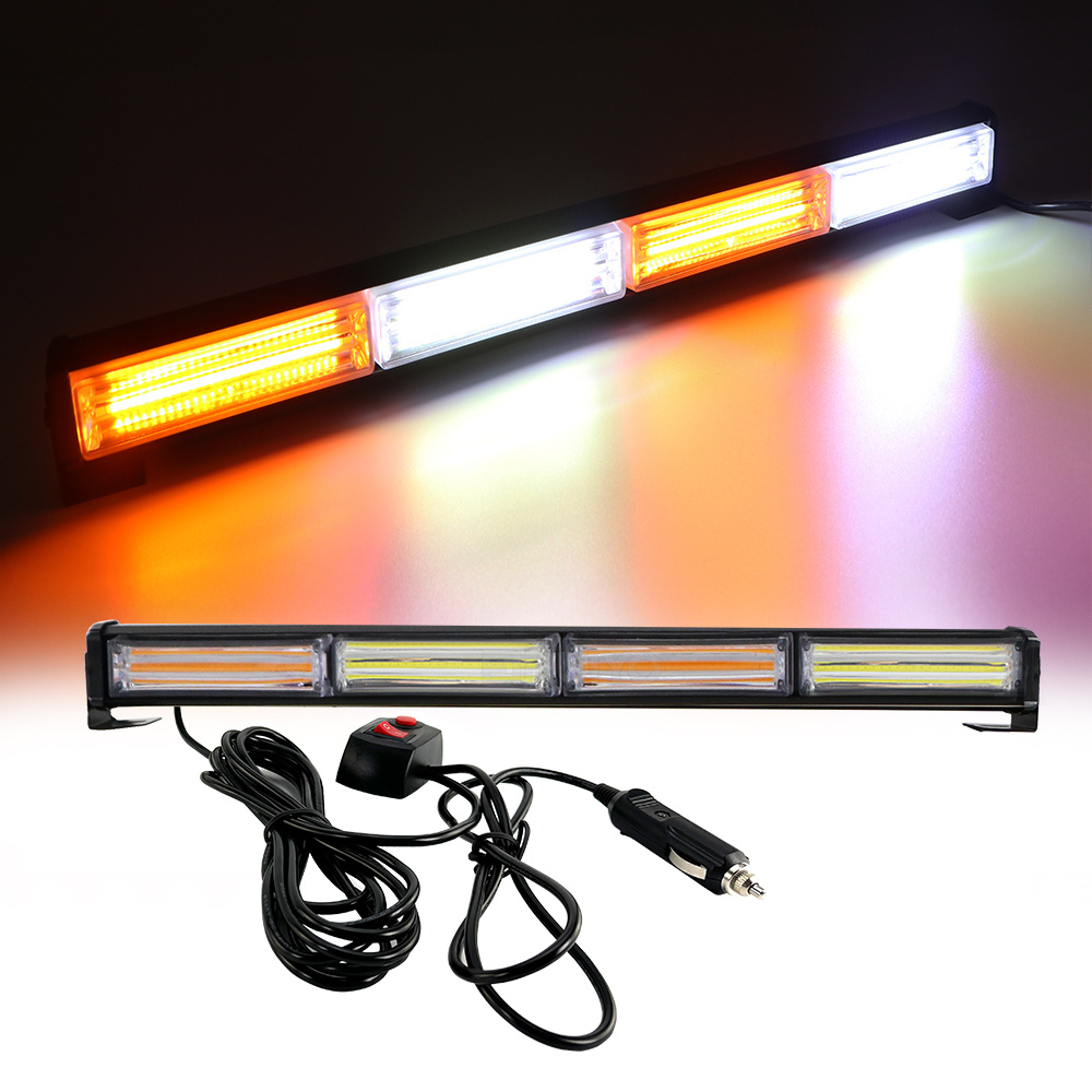 Auto Strobe Warnlichtleiste Polizei Blink Gelbe LED COB Polizei Notfall Blinkende Signallampe Leuchtfeuer für Fahrzeugsicher 12V 24V: Rot