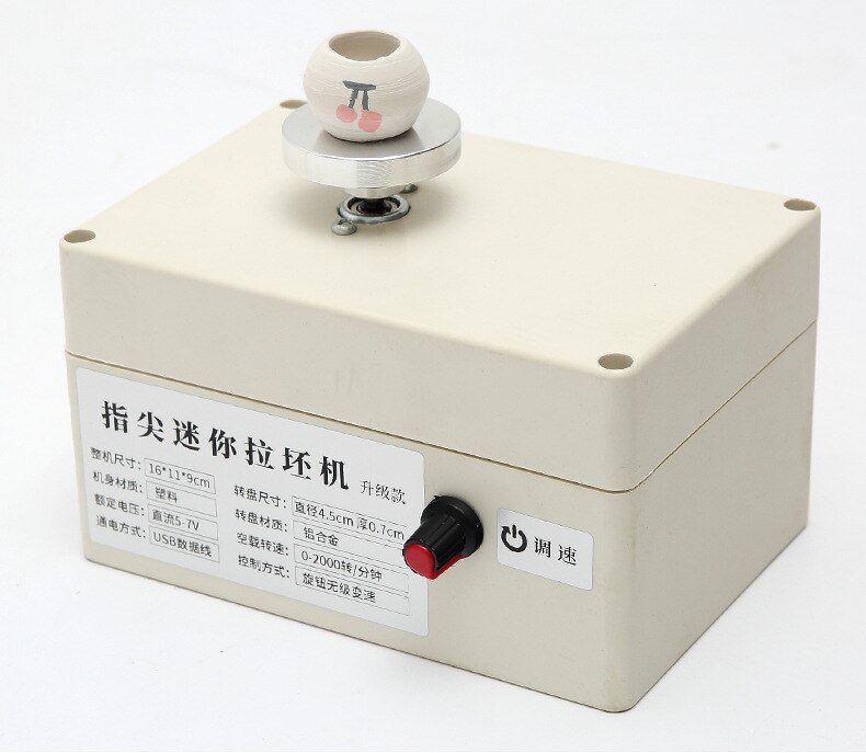 Mini torno de alfarero de aleación de aluminio, herramientas de madera para arcilla