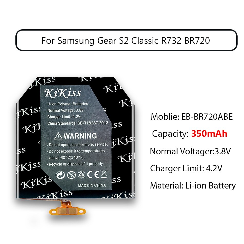 Für Samsung Getriebe S2 klassische SM-R720 R720 R732 Clever Uhr 350mAh Ersatz Batterie EB-BR720Abe