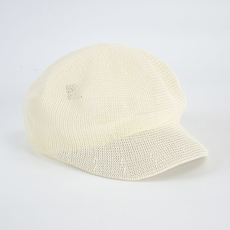 Octagonal Cap Straw Women Summer Thin Newsboy Cap Painter Adjustable Rope Knitted Beret Mesh Breathable Boinas Para Mujer: black