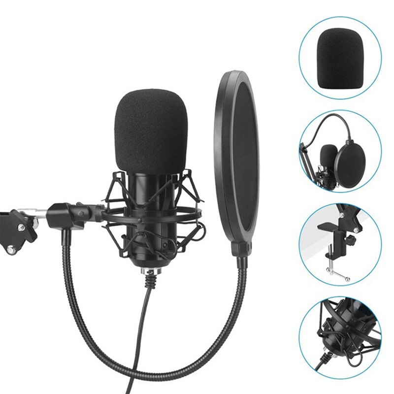 BM700 – Microphone à condensateur, pour enregistrement en Studio, karaoké, chant, TikTok