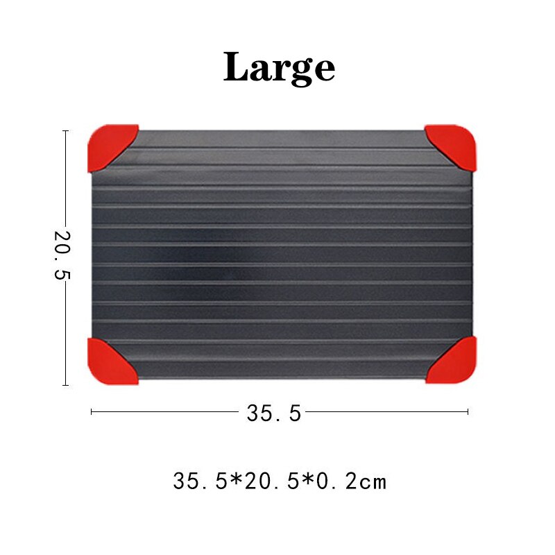 QDRR Fast Defrost Tray Fast Thaw Meat Fish Fruit Sea Food Quick Defrosting Plate Board Tray Kitchen Gadget Tool: Large