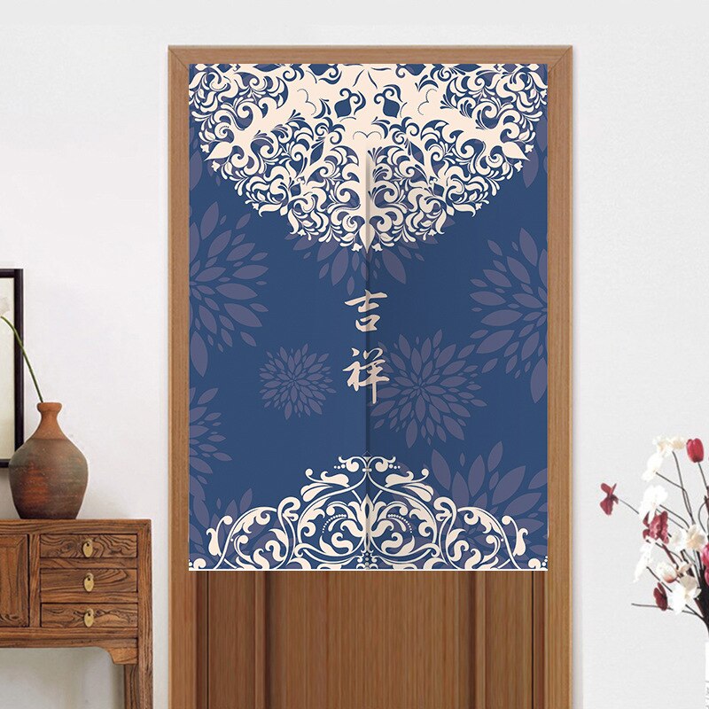 Cortina de puerta de Feng Shui chino dormitorio cocina baño cortina de partición cortina de puerta de loto: 9