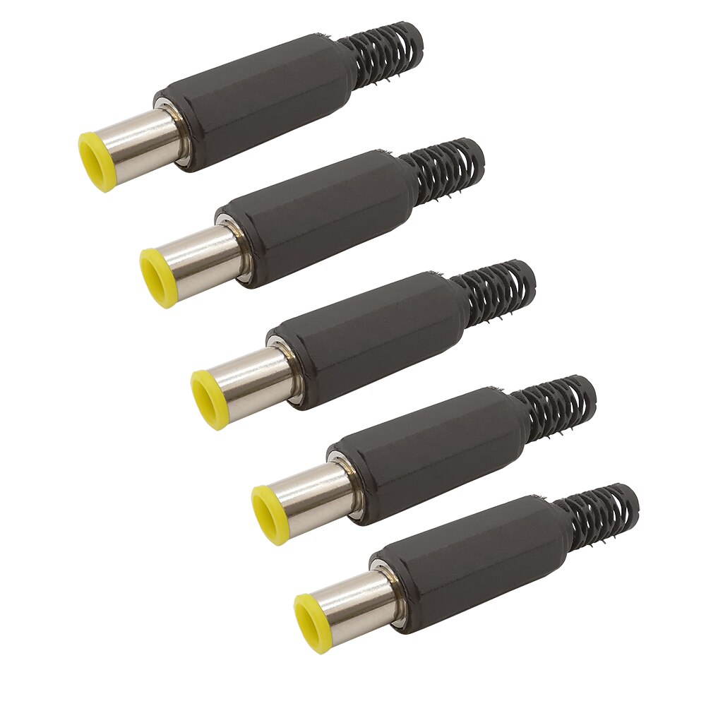 Conectores de enchufe de alimentación de CC, 2/3/5/10 piezas, 6,5x4,4mm, 6,5x4,4mm, con punta de Pin de 1,3mm, enchufe de cargador de CC para reparación de bricolaje: 5Pcs