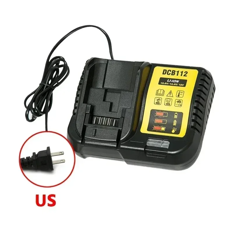 Para Dewalt original 20V 18V,12.0AH, DCB115, cargador de batería DCB118, carga rápida, batería de litio, batería de herramientas: Morado