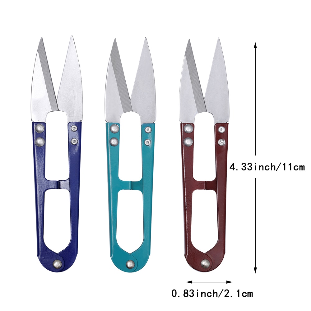 Lmdz tesoura de costura tosquiadora 1 peça em u, mini tesoura para aparar e bordar fios de pesca com contas para fios