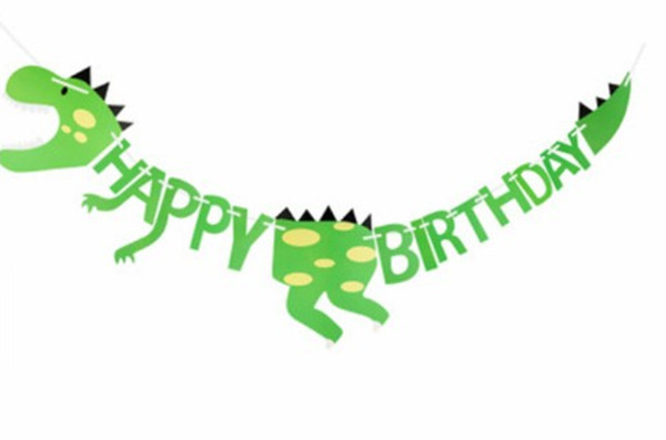Cute Happy Birthday Banner Animal Dinosaur Giraffe Cow Pig Banner Garland Balloon for Boy Girls Kids Birthday Party Decoration: NO.24