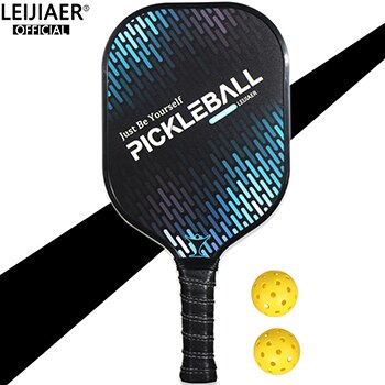 Pickleball padle kulfiber padel pickleball tennisracket slå racket med pick balls taske udendørs sports træningsudstyr: Gul