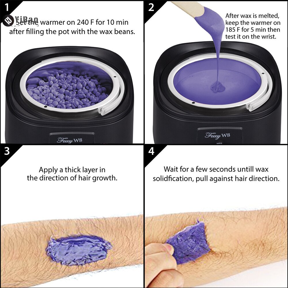 Wax Heater Warmer Wax-melt Machine Set Waxing Kit for Hair Removal Wax Beans Bead Heating Machine Paraffin Depilatory Epilator