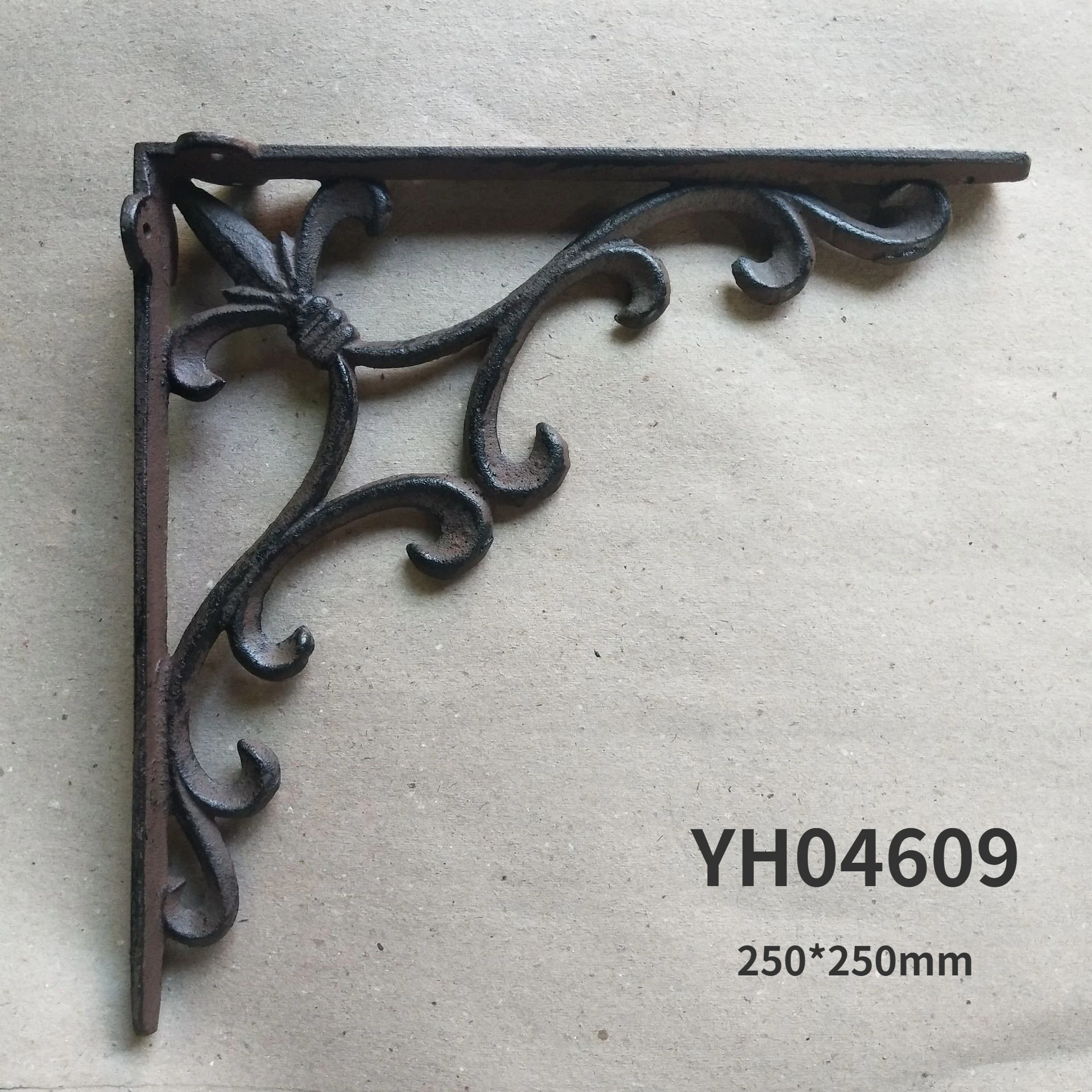 European-style Cast Iron Angle Support Rack Storage Rack Trig Iron Art Home Decoration Variety of Options: DARK GRAY