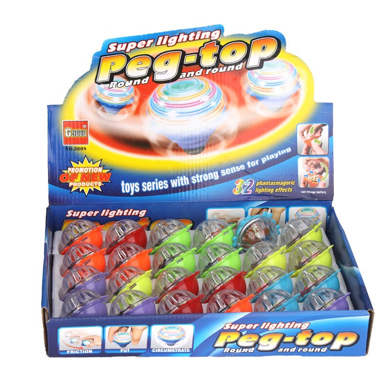 Glow in the Dark Speelgoed Lichtgevende Wrijving Gyroscoop Kleurrijke Flash Magic Gyroscoop LED kinderen Interesse Interactie
