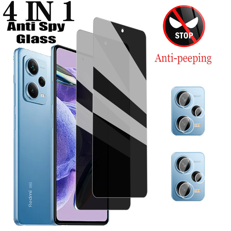 Privacy Screen Protector Pour Redmi Note 12 Pro 5G Anti-Spy Glass Pour Xiaomi Redmi Note 12 Pro 5G Privacy Glass Redmi Note 12 Pro Plus 5G Anti Peeping Film Redmi Note 12 téléphone: Ivoire / Bundle1