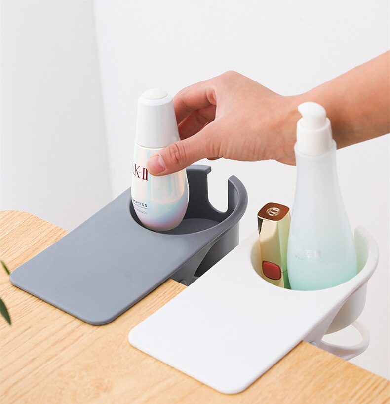 Étagère de rangement créative avec clip, finition de bureau, support pour tasse de table, rangement pour cuisine
