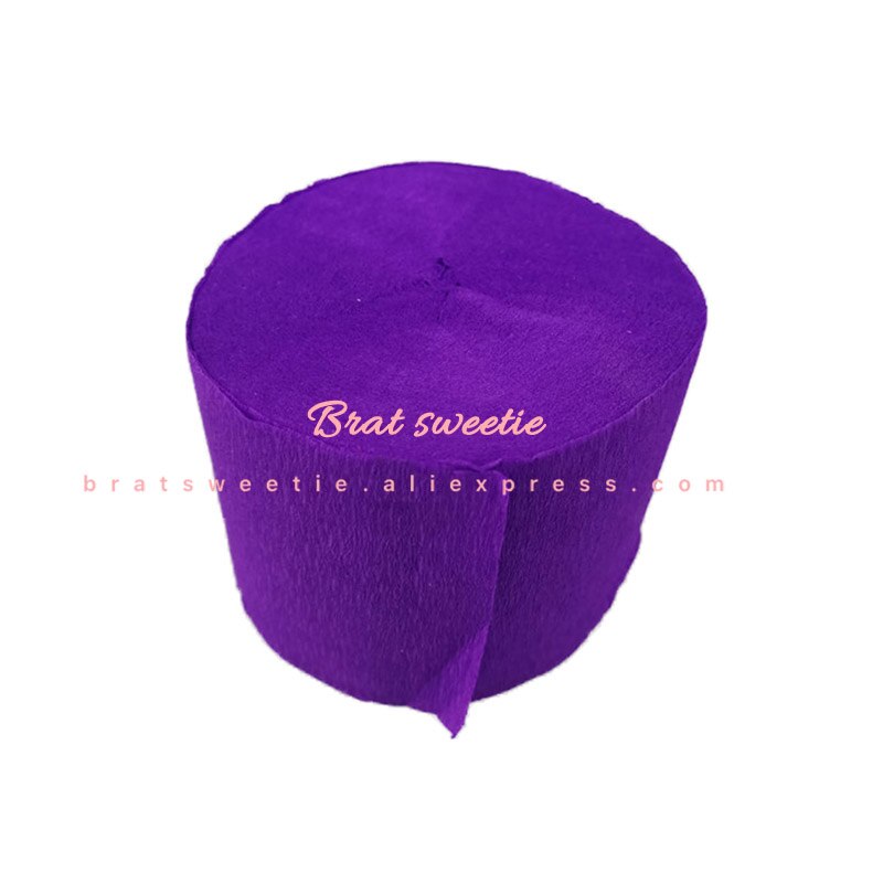 4.5Cm * 25Cm Crêpepapier Streamers Decoratieve Crinkled Diy Ambachtelijke Bloem Maken Wikkelen Verjaardag Bruiloft Achtergrond Decoation: dark purple Crepe