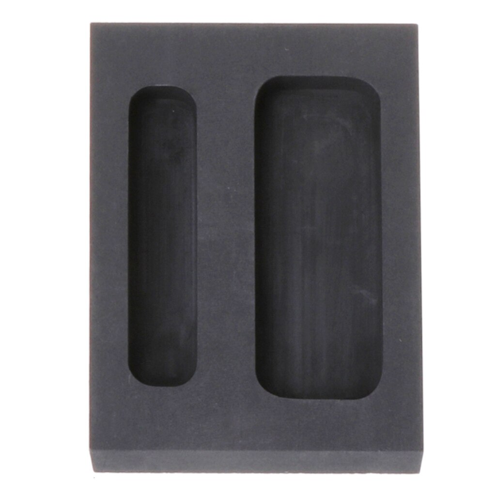 Gold Silver Precious Metal Smelting Ingot Mold High Purity Graphite Mould: 2 Slots