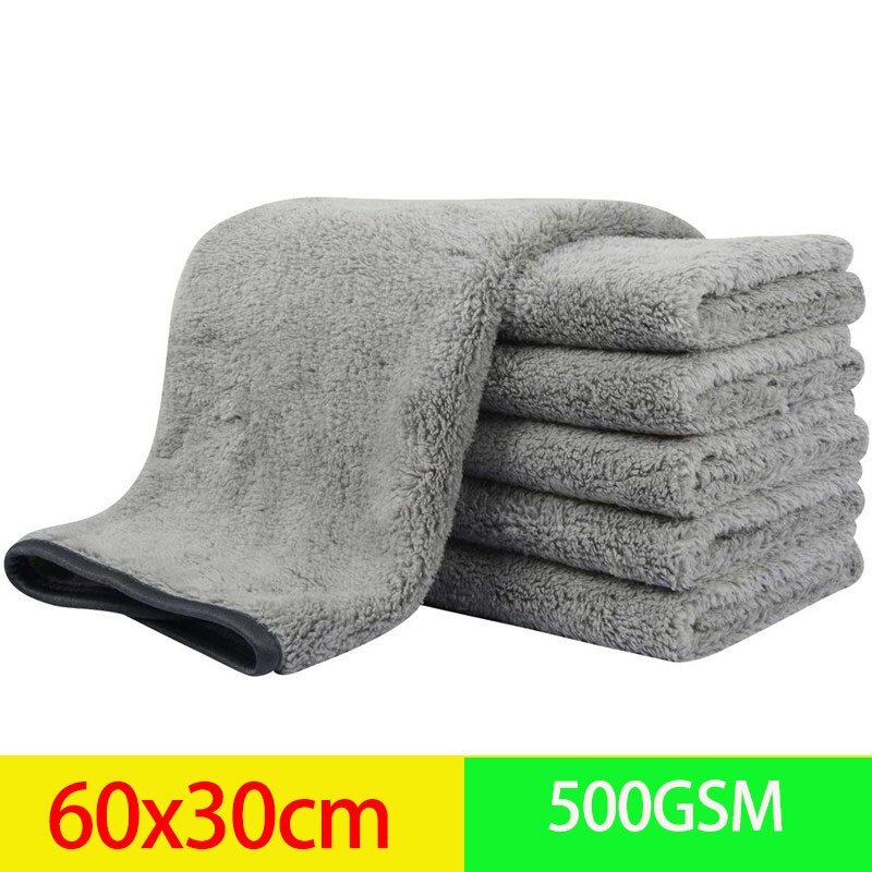 Mikrokuituliinat autonpuhdistusliinat, erittäin paksu auton kuivauspyyhe mikrokuituliina auton ja kodin kiillotukseen ja viimeistelyyn: 60 x 30cm