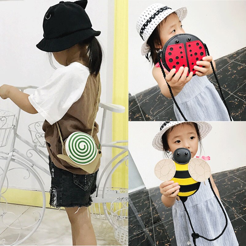 Local Stock Cartoon Little Baby Girls Boys Messenger Bags Ladybug Mini Shoulder Bag Crossbody Kids Children Purse Pouch Handbags